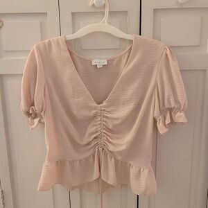 Topshop Margot ruched crop top, US 10, excellent condition, retails new for $35.
